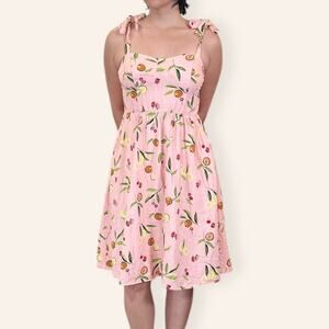 Lauren Conrad pink sundress with fruit patterns Size L